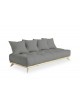 The Senza sofa, natural frame and Grey 746 fabric