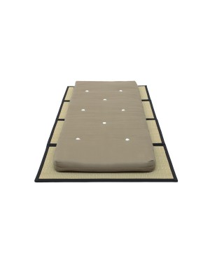 The Napper unrolls into a compact single size bed, perfect for guests