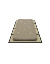 The Napper unrolls into a compact single size bed, perfect for guests