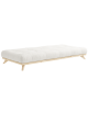 Senza Single Bed in Natural Finish with futon mattress