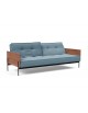 Innovation Splitback Lauge Sofa Bed in Mixed Dance Light Blue