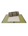 Natural Drill Monk Bed Roll with Stone Drill Carry Bag