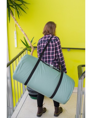 Monk Futon in a Harmony Green Carry Case for easy transportation