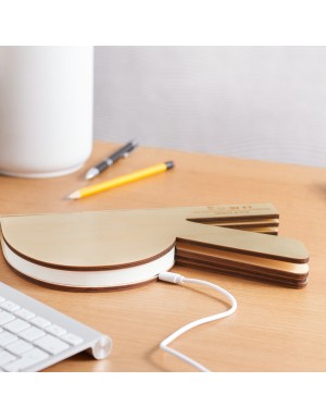 The R Space Lamp is charged using a USB lead