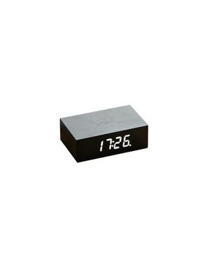 Flip Click Clock in Black Wood Finish
