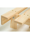 Close up view of the Scandi redwood frame