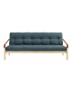 The Poetry Futon with a petrol blue mattress 