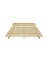 The Scandi futon frame opened up as a double bed