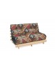 Original double futon mattress in Machu Picchu fabric