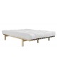 The Pace futon bed in Natural finish with Navy futon mattress