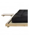 Close up detail of the Dock frame with mattress and Tatami mats	