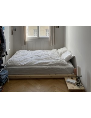 The compact and low level bed is ideal for smaller rooms