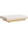 Kanso 120 Bed with drawer set and traditional futon mattress