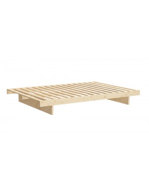 Kanso Bed 120 frame in redwood pine