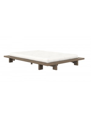 Japan Bed with Carob Brown finish and traditional futon mattress