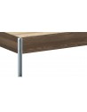 Close up of Core Bed frame in Carob Brown finish