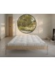 The Core Bed with Natural frame finish and natural traditional futon mattress