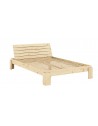 Layers bed frame with storage headboard