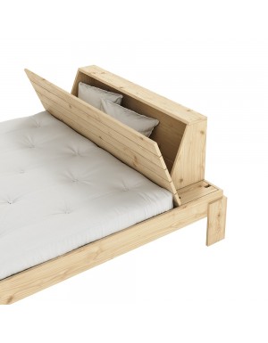 Handy storage area in headboard
