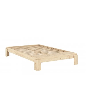 Layers bed with natural pine finish frame