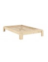Layers bed with natural pine finish frame