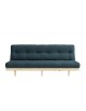 Lean Futon in Petrol Blue Fabric
