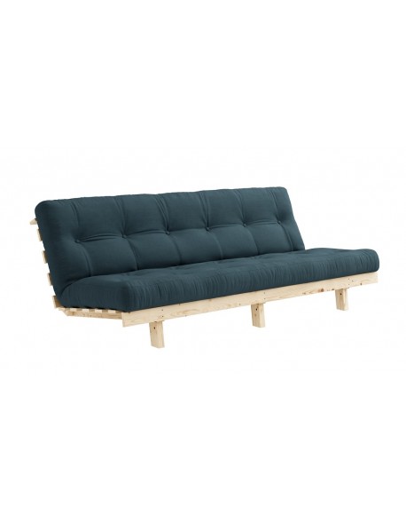 Lean Futon in Petrol Blue Fabric