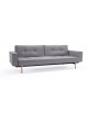 The Innovation Living Splitback Sofa Bed with arms in Mixed Dance Grey fabric
