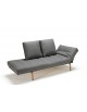 Innovation Rollo Daybed in Twist Granite fabric with Bow Legs
