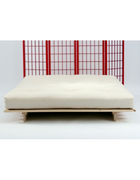 The Traditional 8 Layer Futon Mattress on our Eco Futon Bed in Natural Drill fabric.