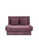 The Leila DeLuxe Sofa Bed with upholstered side / front valance in Mulberry Soft Chenille fabric.