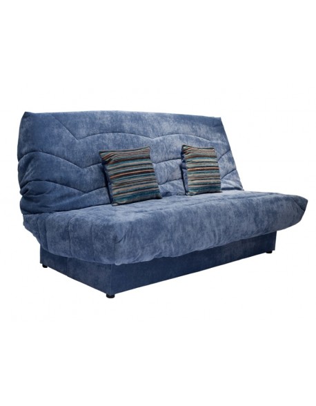 The Clic Clac Sofa Bed in Denim Blue soft chenille fabric