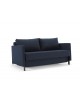 Innovation Cubed Sofa Bed with Arms in Mixed Dance Dark Blue fabric