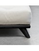Close up of Senza Bed with Black Finish
