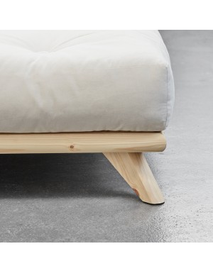 Close Up of Senza Bed with Natural Finish