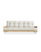 Indie Futon Sofa Bed - Natural frame with Natural Drill Futon