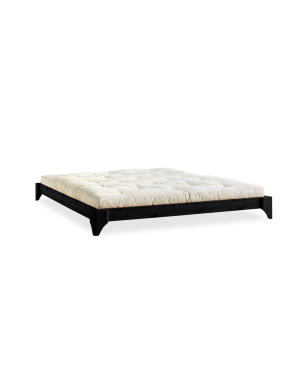 Black finish Elan bed with natural futon mattress (optional)