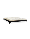 Black finish Elan bed with natural futon mattress (optional)