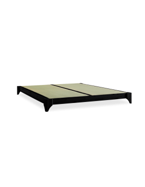 Black frame with traditional rice straw tatami mats