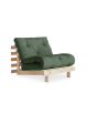 Roots Futon chair bed, natural frame, Olive futon